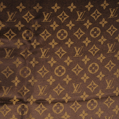 Louis Vuitton Silk Lurex Wool Monogram Shine Shawl Marron 1 of 6