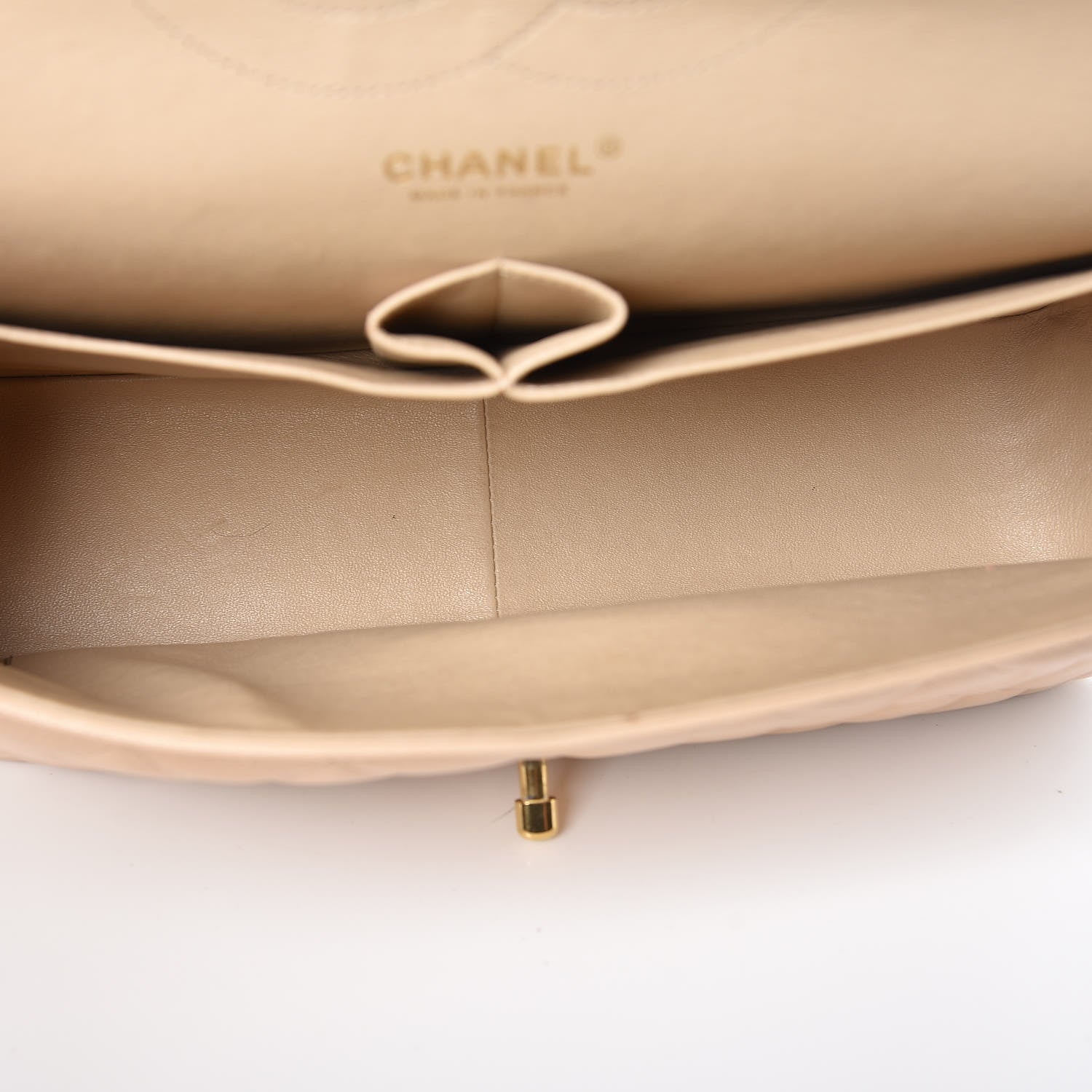 Chanel Caviar Quilted Jumbo Double Flap Beige Clair 6 of 10