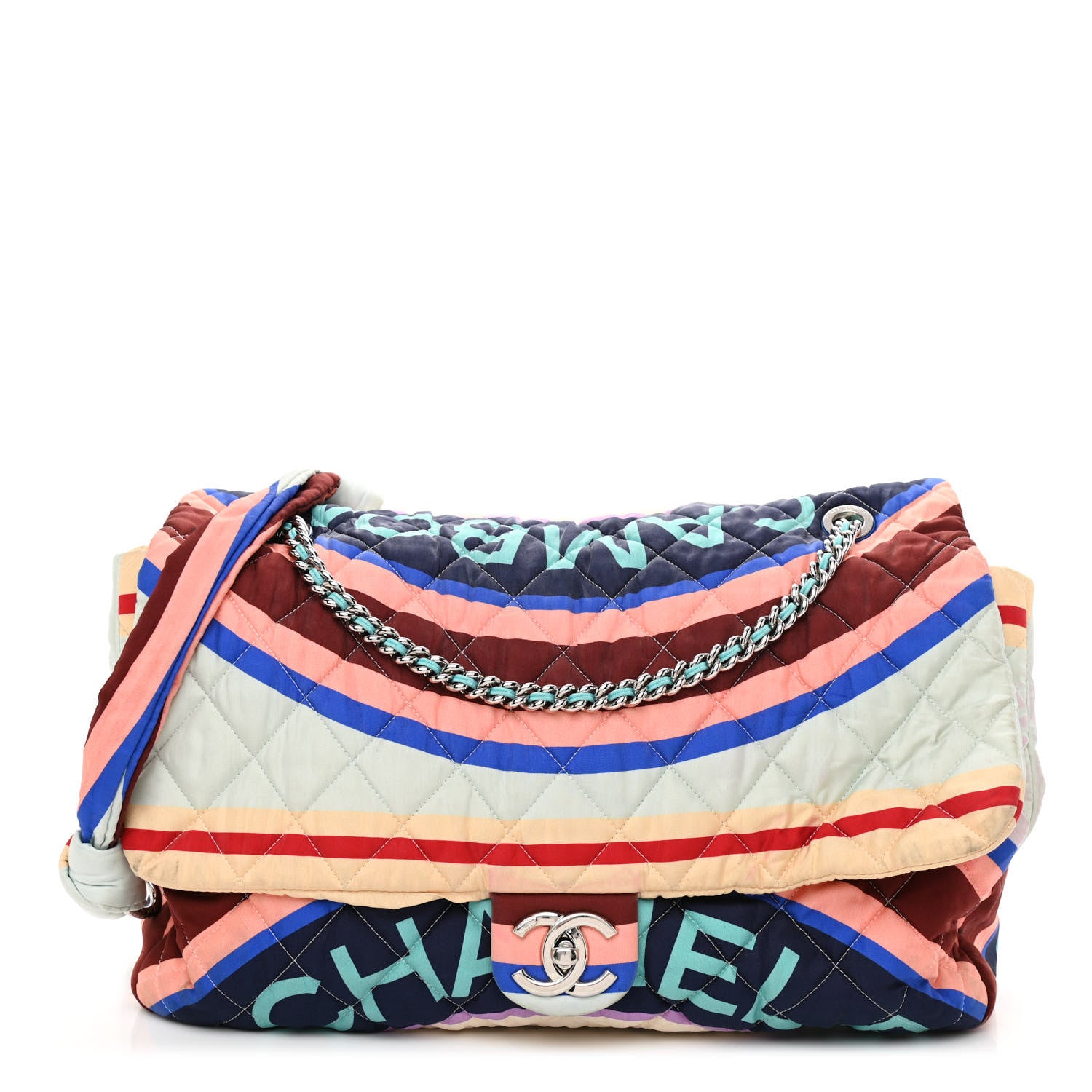 Chanel Fabric Quilted Printed XXL Flap Multicolor 1 of 12
