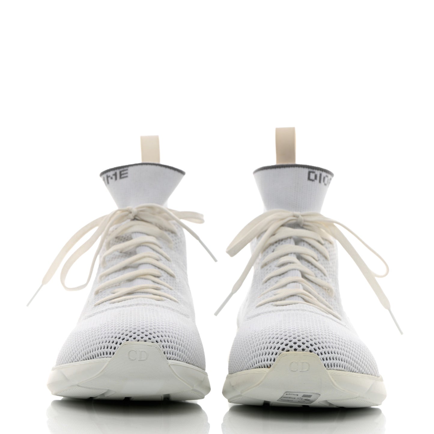 Technical Knit Mens B21 High Top Sneakers White Grey