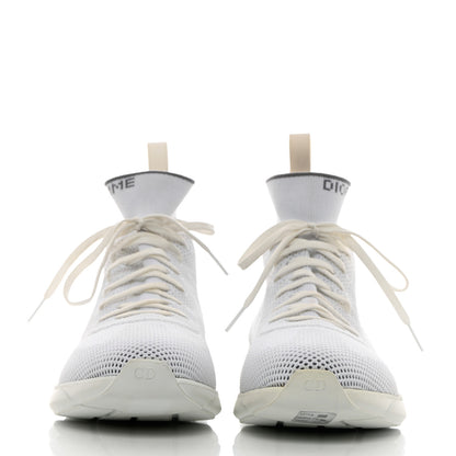 Christian Dior Technical Knit Mens B21 High Top Sneakers White Grey 2 of 13