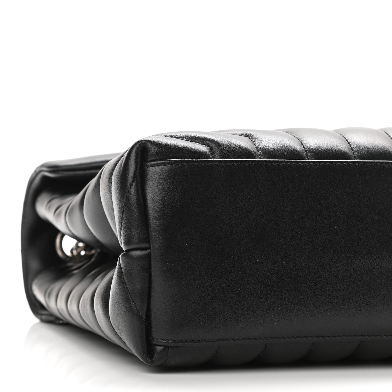 Saint Laurent Calfskin Y Quilted Monogram Medium Loulou Chain Satchel Black 8 of 9