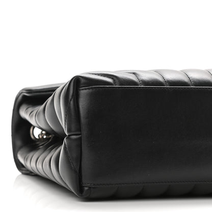 Saint Laurent Calfskin Y Quilted Monogram Medium Loulou Chain Satchel Black 8 of 9
