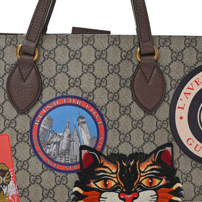 Gucci Soft GG Supreme Monogram Courrier Medium Crossbody Tote Beige New Acero 7 of 8
