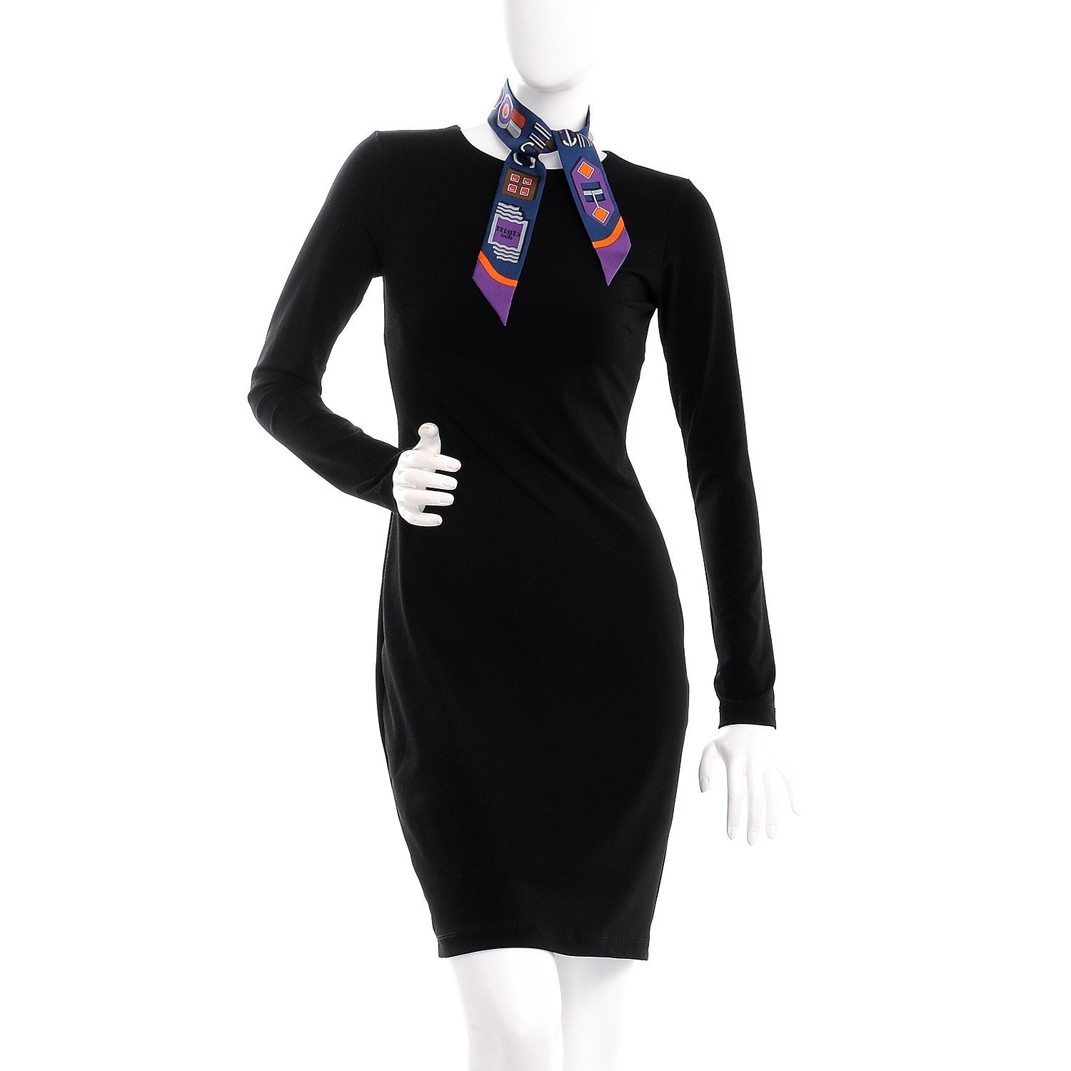 Hermes Silk Carre En Boucles Twilly Marine Violet Brun 2 of 6