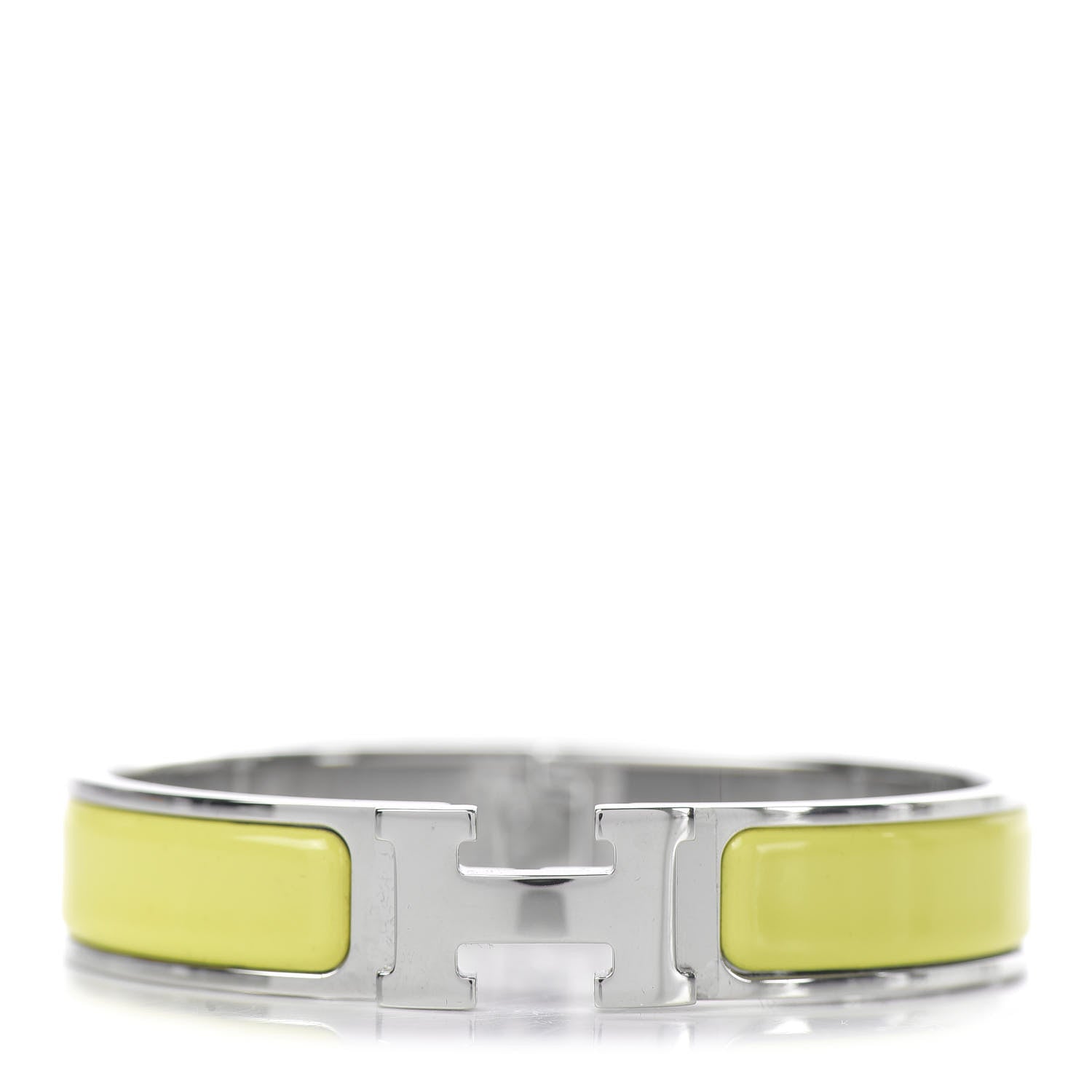 Hermes Enamel Narrow Clic Clac H Bracelet PM Jaune Canari 1 of 4