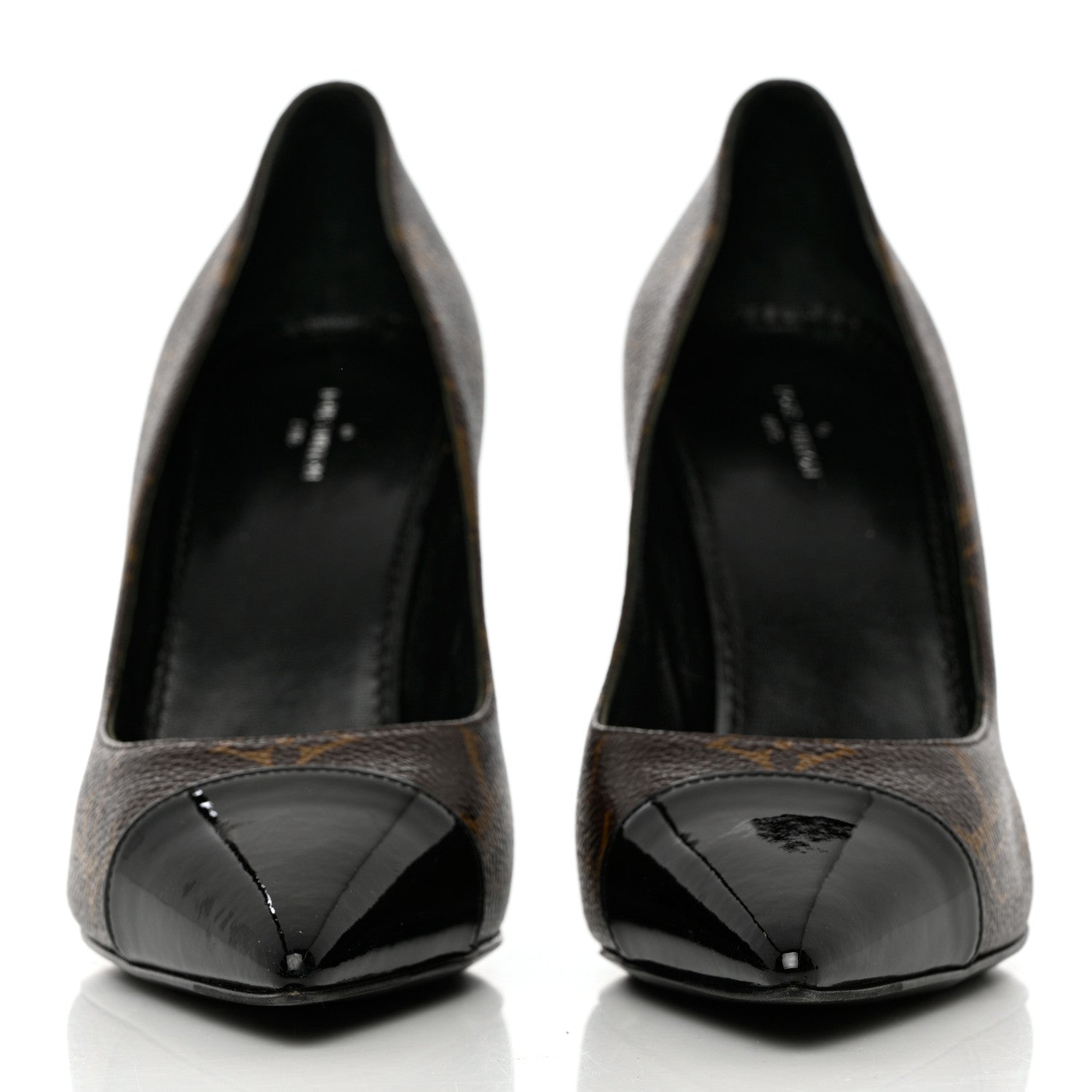 Louis Vuitton Monogram Cherie Pumps 38 Black 2 of 14