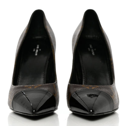 Louis Vuitton Monogram Cherie Pumps 38 Black 2 of 14