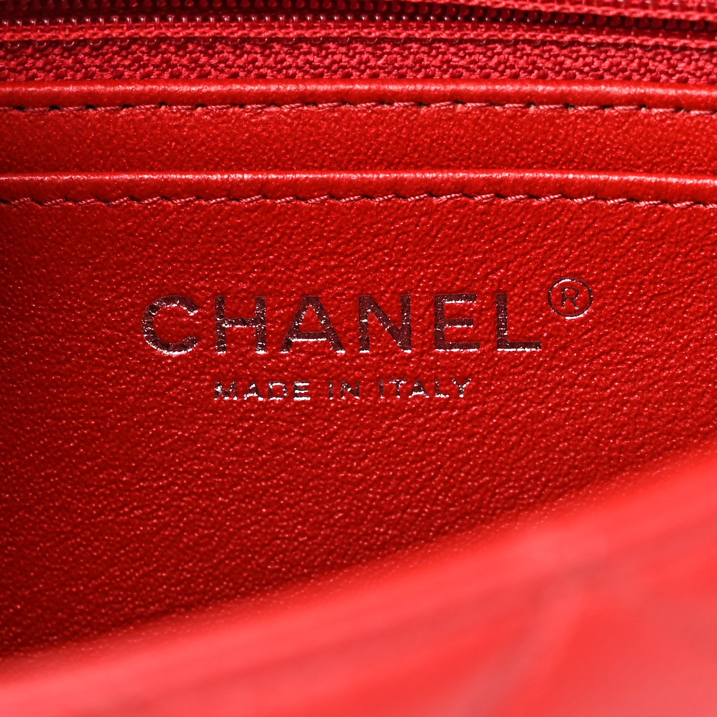 Lambskin Quilted Mini Rectangular Flap Red