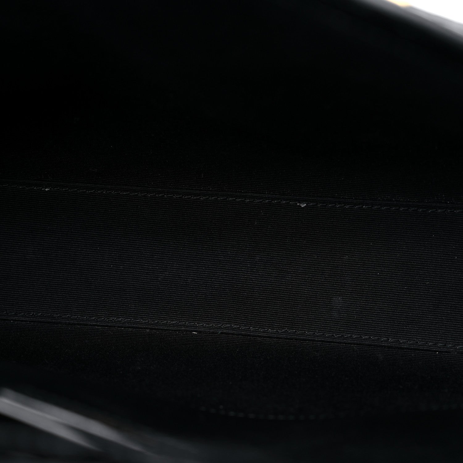 Saint Laurent Shiny Calfskin Crocodile Embossed Manhattan Baguette Black 12 of 13
