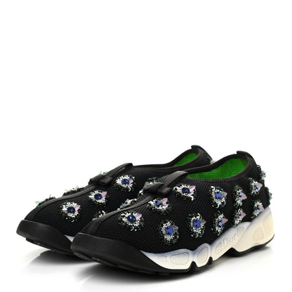 Christian Dior Technical Canvas Embellished Dior Fusion Sneakers 38.5 Black 3 of 10