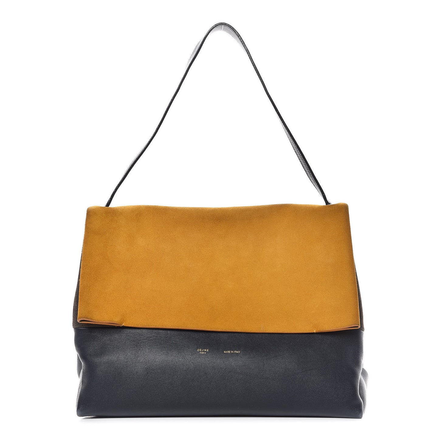 Calfskin Suede All Soft Shoulder Bag Amber