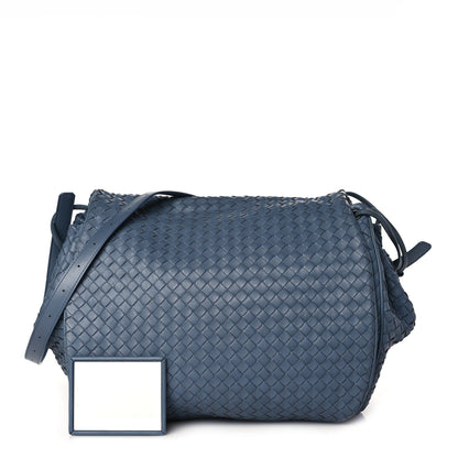 Bottega Veneta Nappa Intrecciato Small Messenger Flap Krim 1 of 9