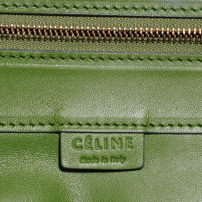 Celine Lambskin Vertical Bi- Cabas Green 7 of 8