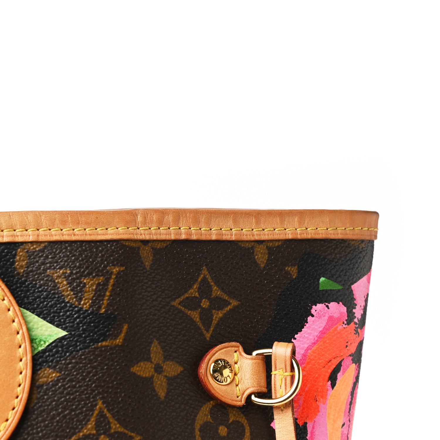 Louis Vuitton Monogram Roses Neverfull MM 22 of 25