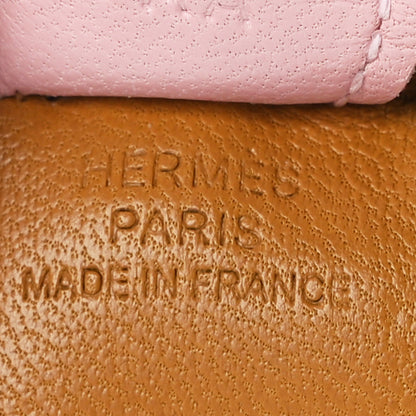 Hermes Milo Lambskin Grigri Rodeo Horse Bag Charm PM Sesame Malachite Rose Sakura 3 of 4