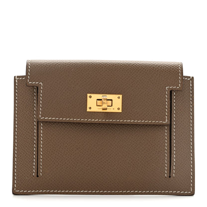 Hermes Epsom Kelly Pocket Compact Wallet Etoupe 1 of 9