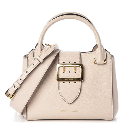 Burberry Soft Grain Calfskin Small Buckle Tote Limestone 1 of 12