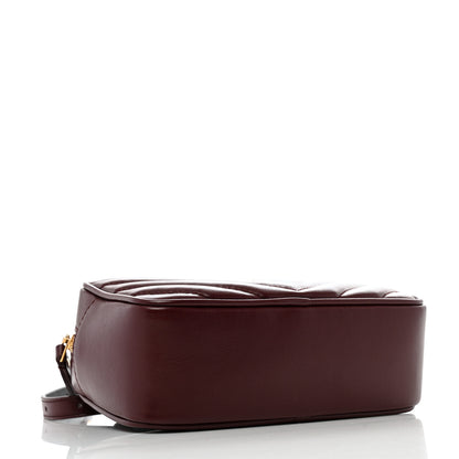 Saint Laurent Calfskin Matelasse Monogram Lou Belt Bag Dark Legion Red 4 of 13
