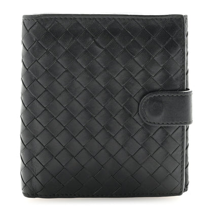 Bottega Veneta Nappa Intrecciato French Flap Wallet Black 1 of 7