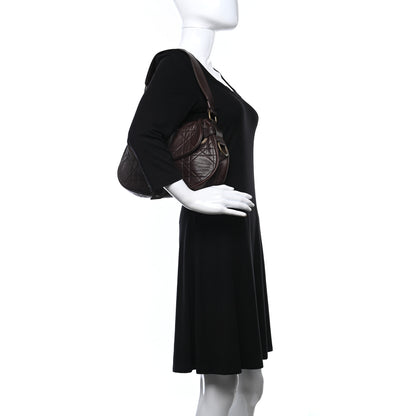 Christian Dior Lambskin Cannage Shoulder Bag Dark Brown 2 of 16
