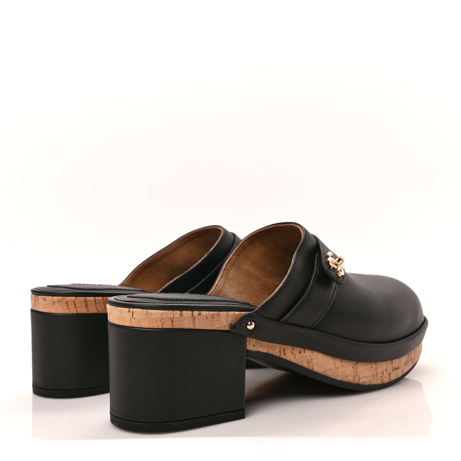 Chanel Calfskin CC Turn Lock Clogs 39 Black 4 of 8