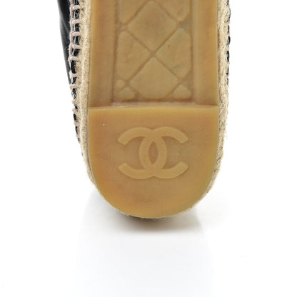 Chanel Lambskin CC Espadrilles 36 Black 8 of 10