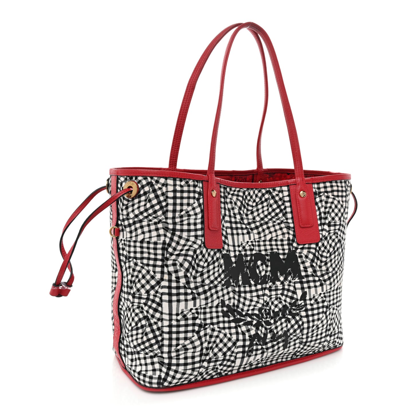 Visetos Medium Liz Reversible Shopper Tote Ruby Red