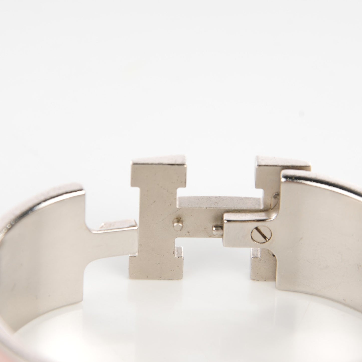 Enamel Wide Clic Clac H PM Bracelet Rose Poudre