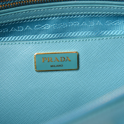 Prada Saffiano Medium Galleria Double Zip Tote Turchese 5 of 9