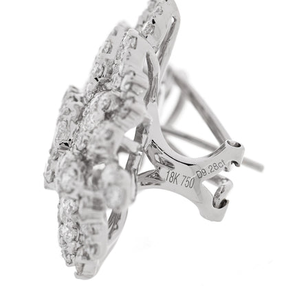 Parker & West by FASHIONPHILE 18K White Gold Diamond 9.28ctw Cluster Earrings 4 of 5