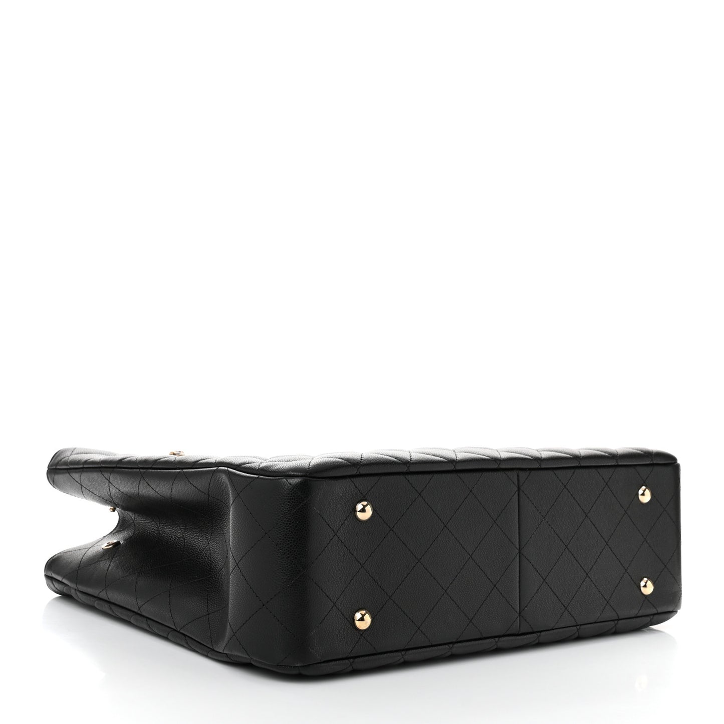 Caviar Quilted Large Shopping Black