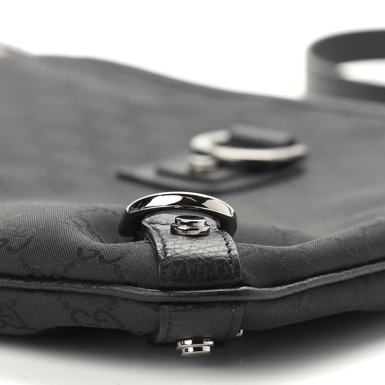 Gucci Nylon Monogram Abbey Messenger Bag Black 8 of 8