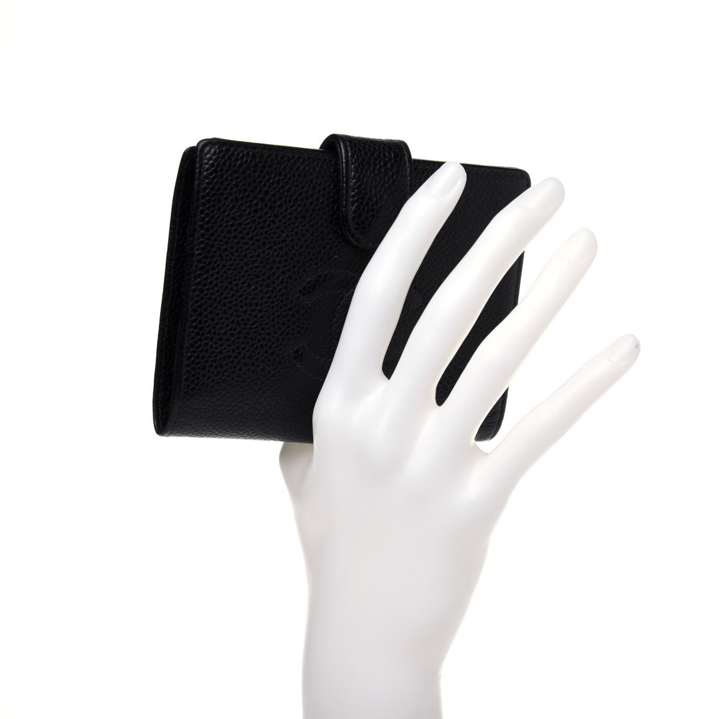 Caviar Timeless CC Compact French Wallet Black