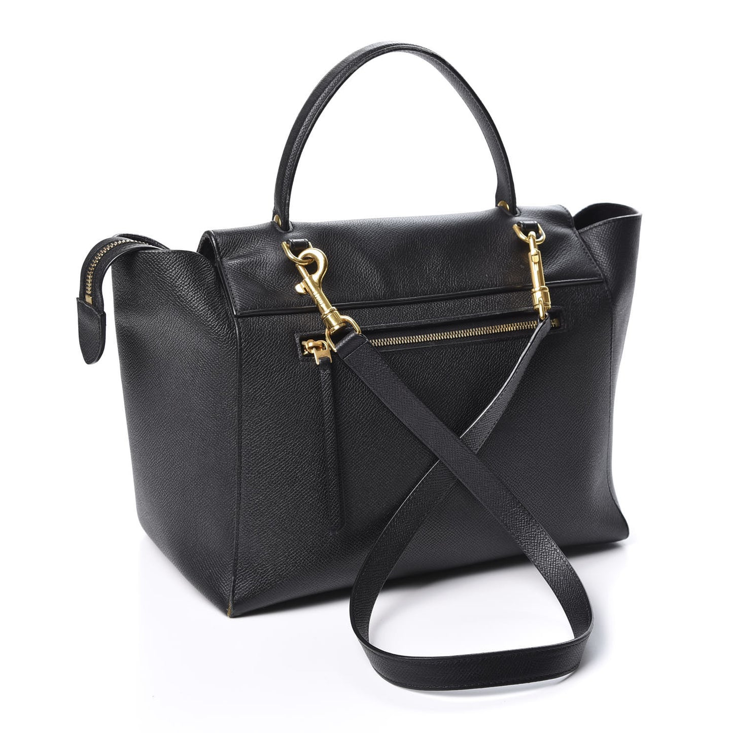 Baby Grained Calfskin Mini Belt Bag Black