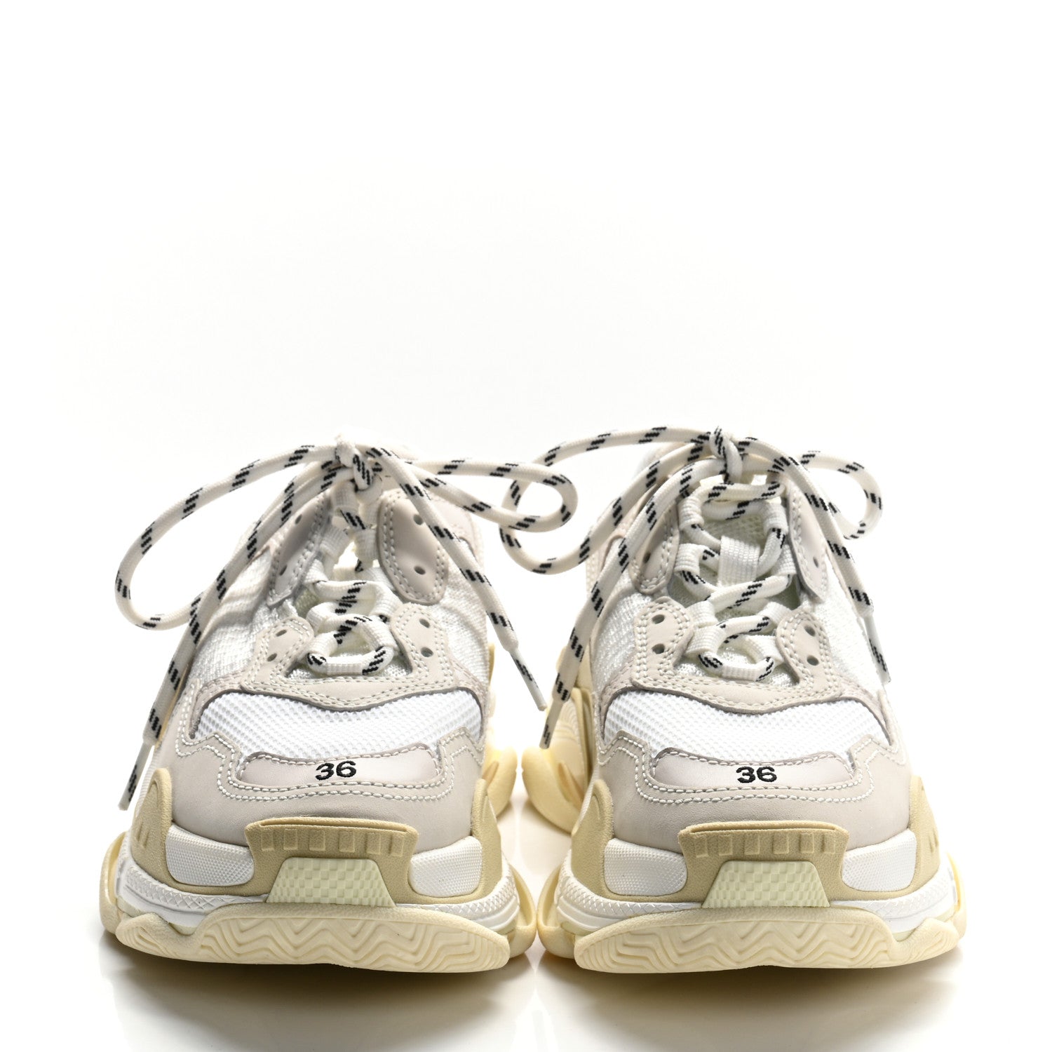Balenciaga Fabric Mesh Womens Triple S Sneakers 36 White 3 of 8