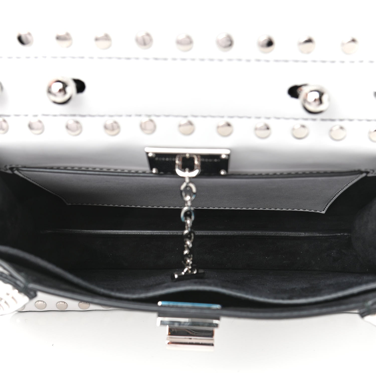Proenza Schouler Calfskin Small Studded Hava Top Handle Bag White 4 of 4