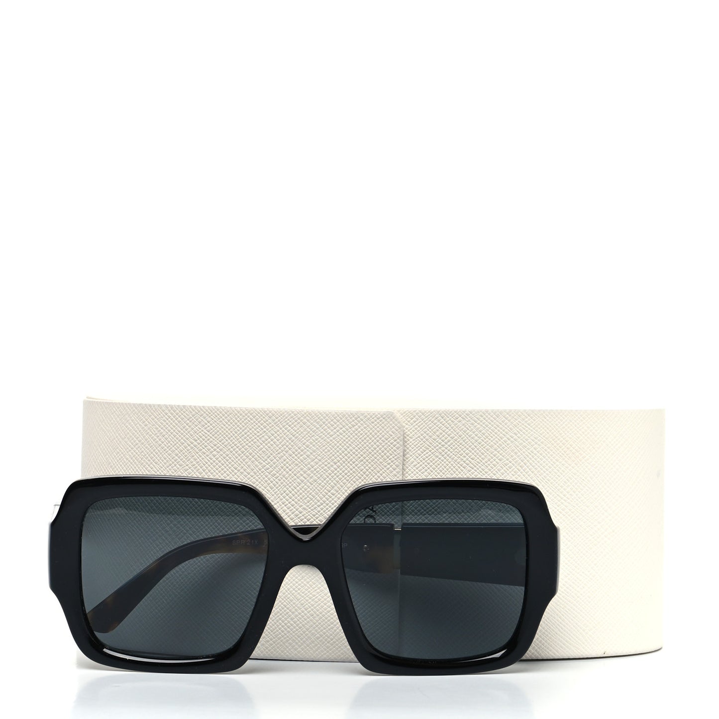 Oversized Monochrome Sunglasses SPR 21X Black Tortoise