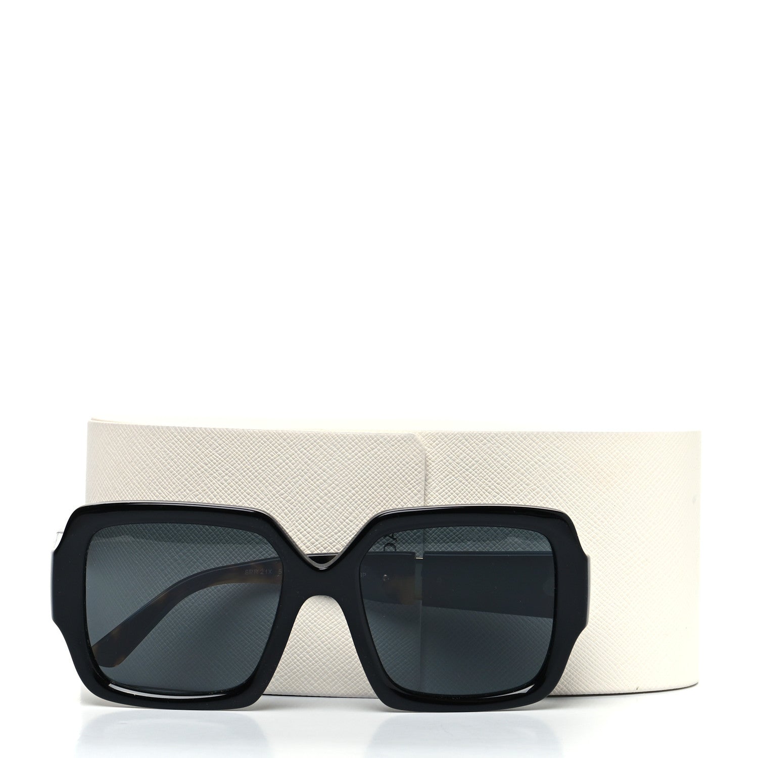 Prada Oversized Monochrome Sunglasses SPR 21X Black Tortoise 7 of 7