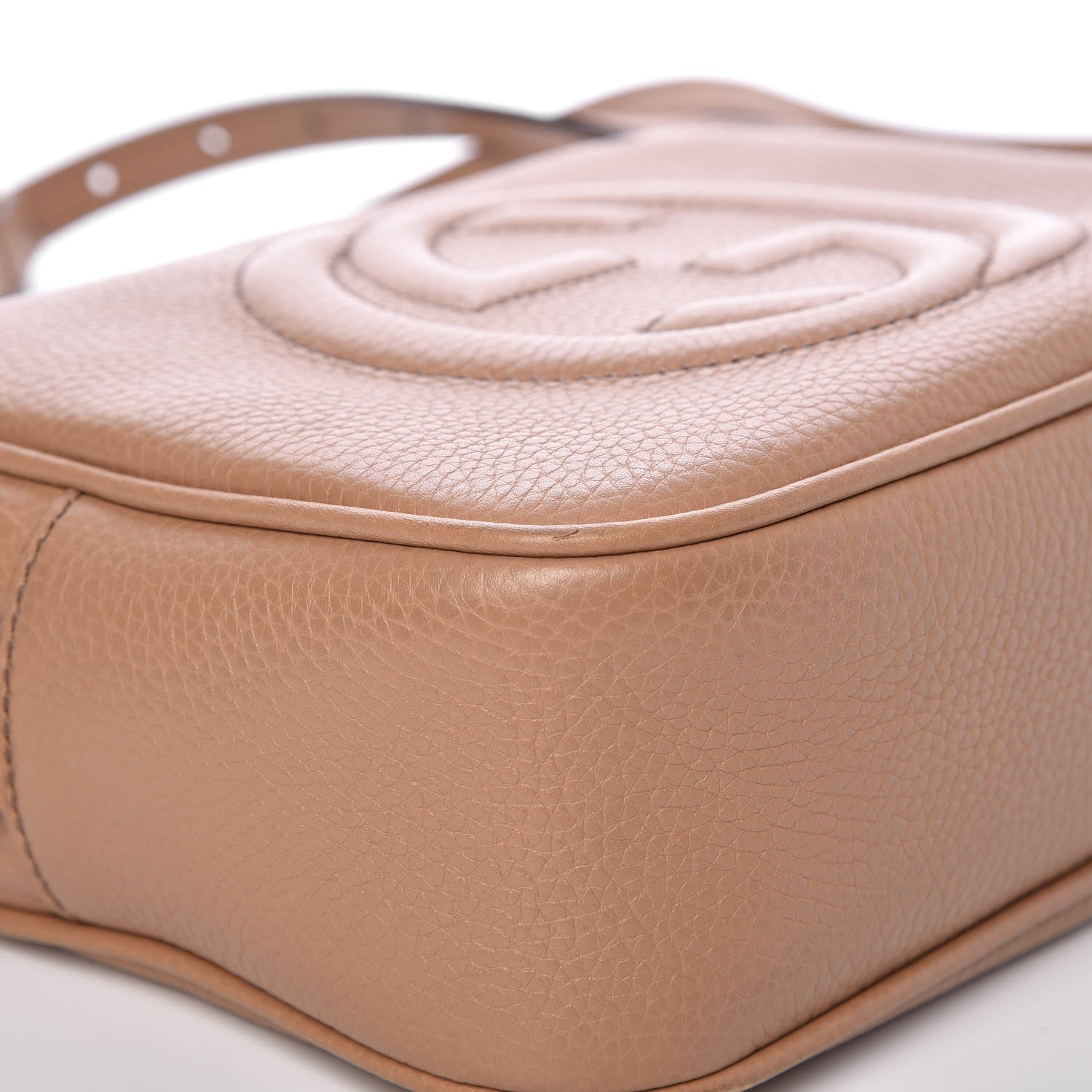 Gucci Pebbled Calfskin Small Soho Disco Bag Camelia 8 of 9