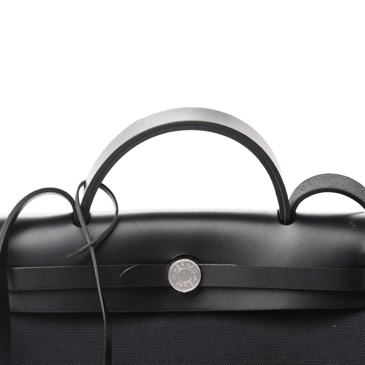 Hermes Military Toile Vache Hunter Herbag Zip PM 31 Black 9 of 10