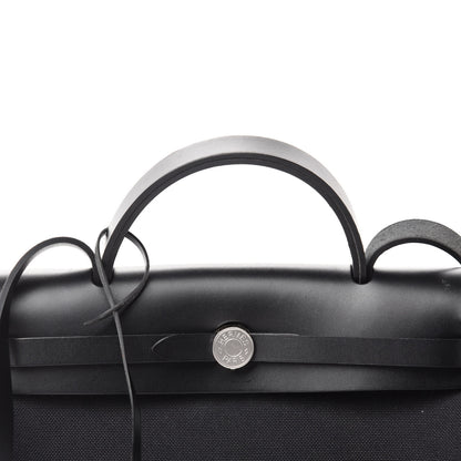 Hermes Military Toile Vache Hunter Herbag Zip PM 31 Black 9 of 10