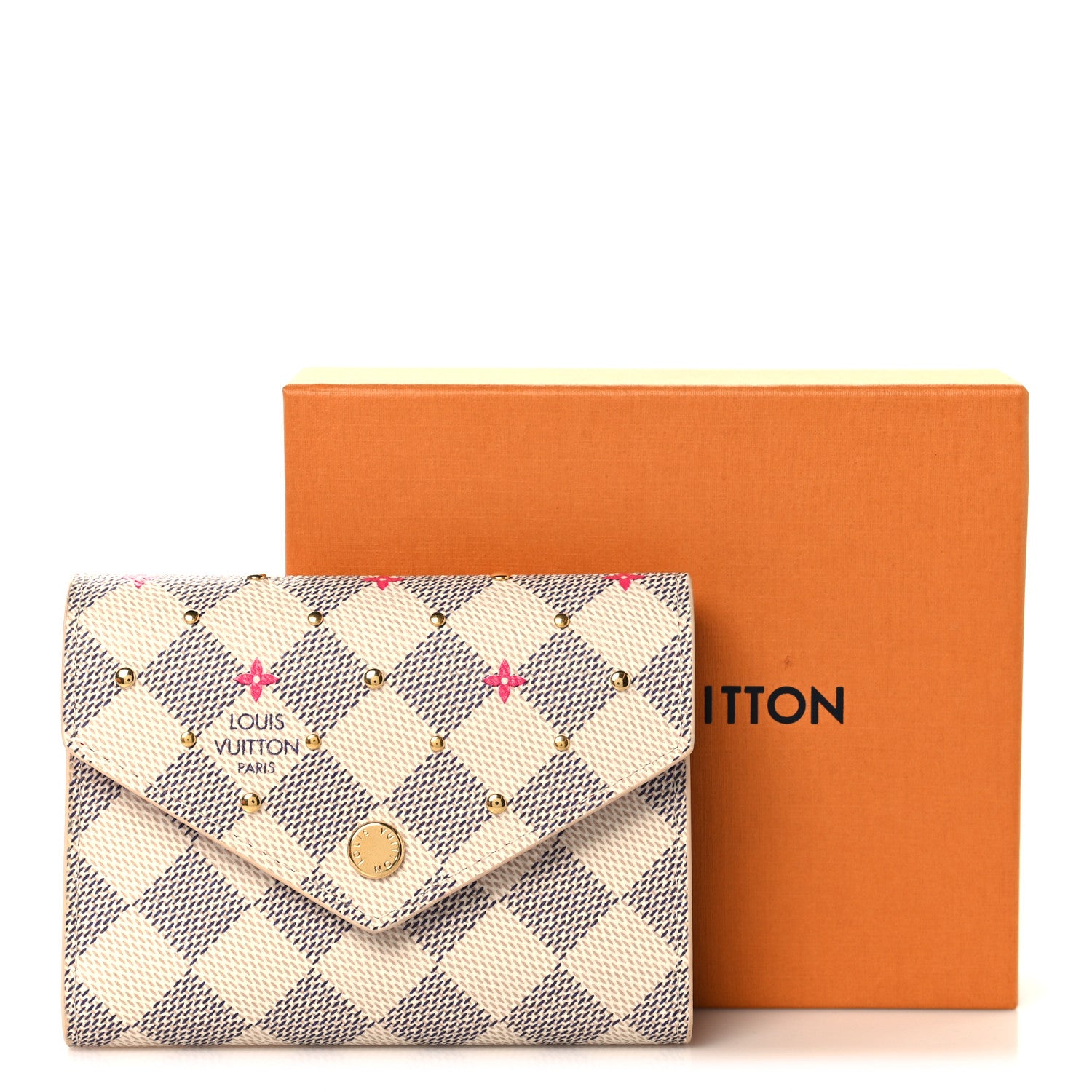 Louis Vuitton Damier Azur Studded Victorine Wallet 8 of 8