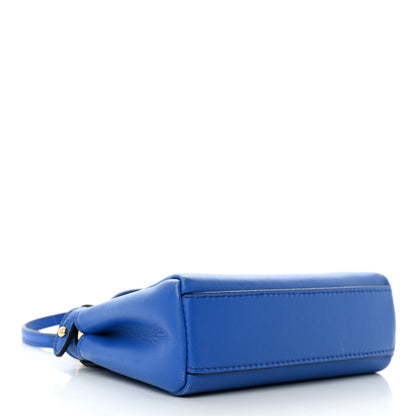 Fendi Shiny Nappa Micro Peekaboo Iconic Satchel Bluette 4 of 13