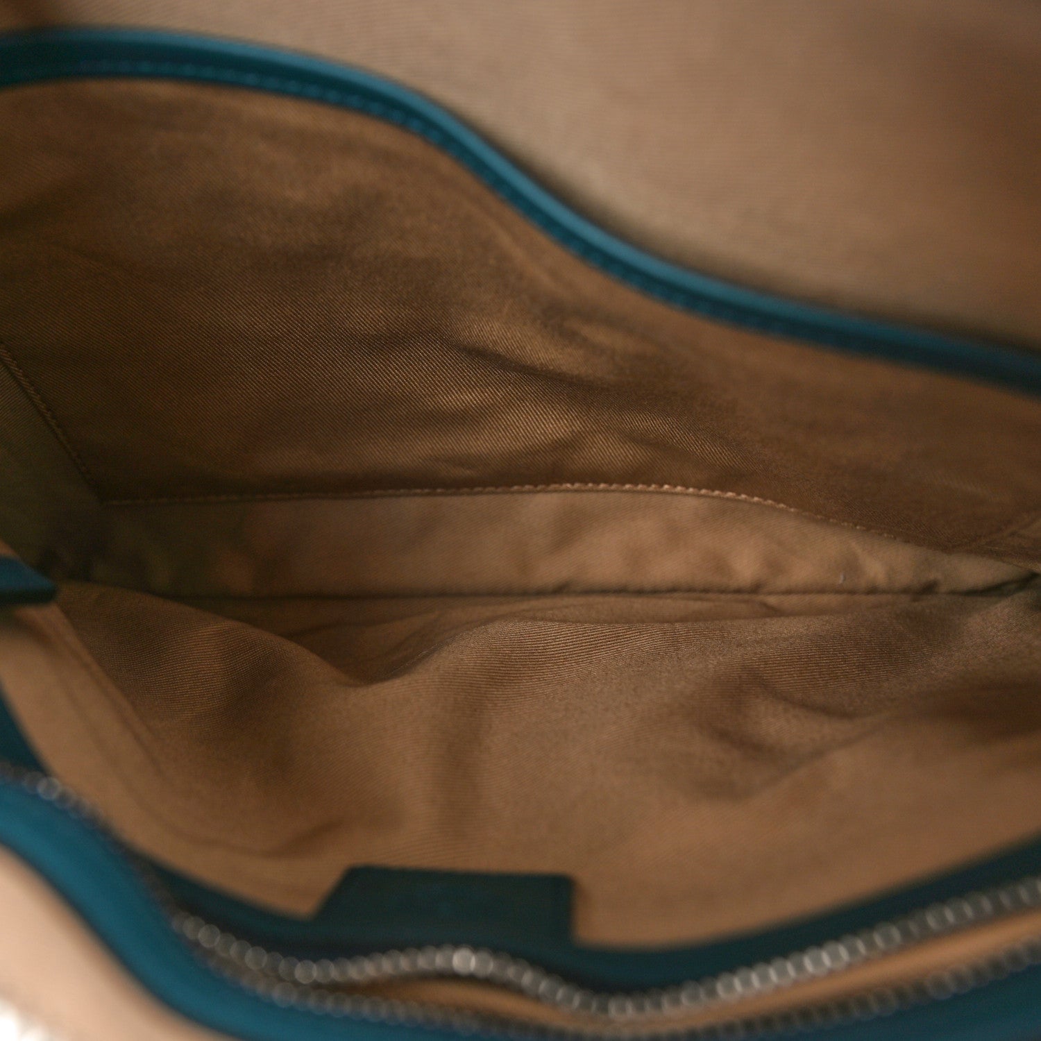MCM Calfskin Ottomar Monogram Medium Crossbody Pouch Deep Teal 5 of 10