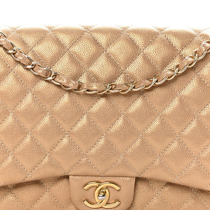 Chanel Metallic Caviar Quilted Maxi Double Flap Copper 8 of 11