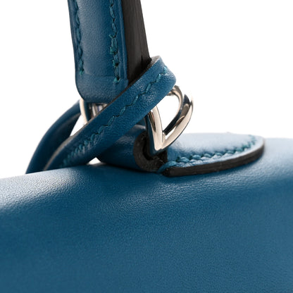 Hermes Tadelakt Kelly Sellier 25 Bleu Izmir 13 of 14