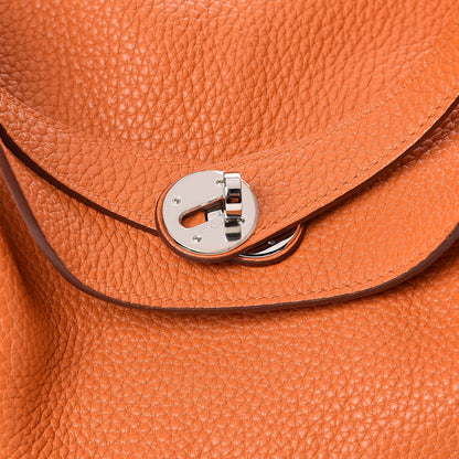 Hermes Taurillon Clemence Lindy 34 Orange 8 of 10
