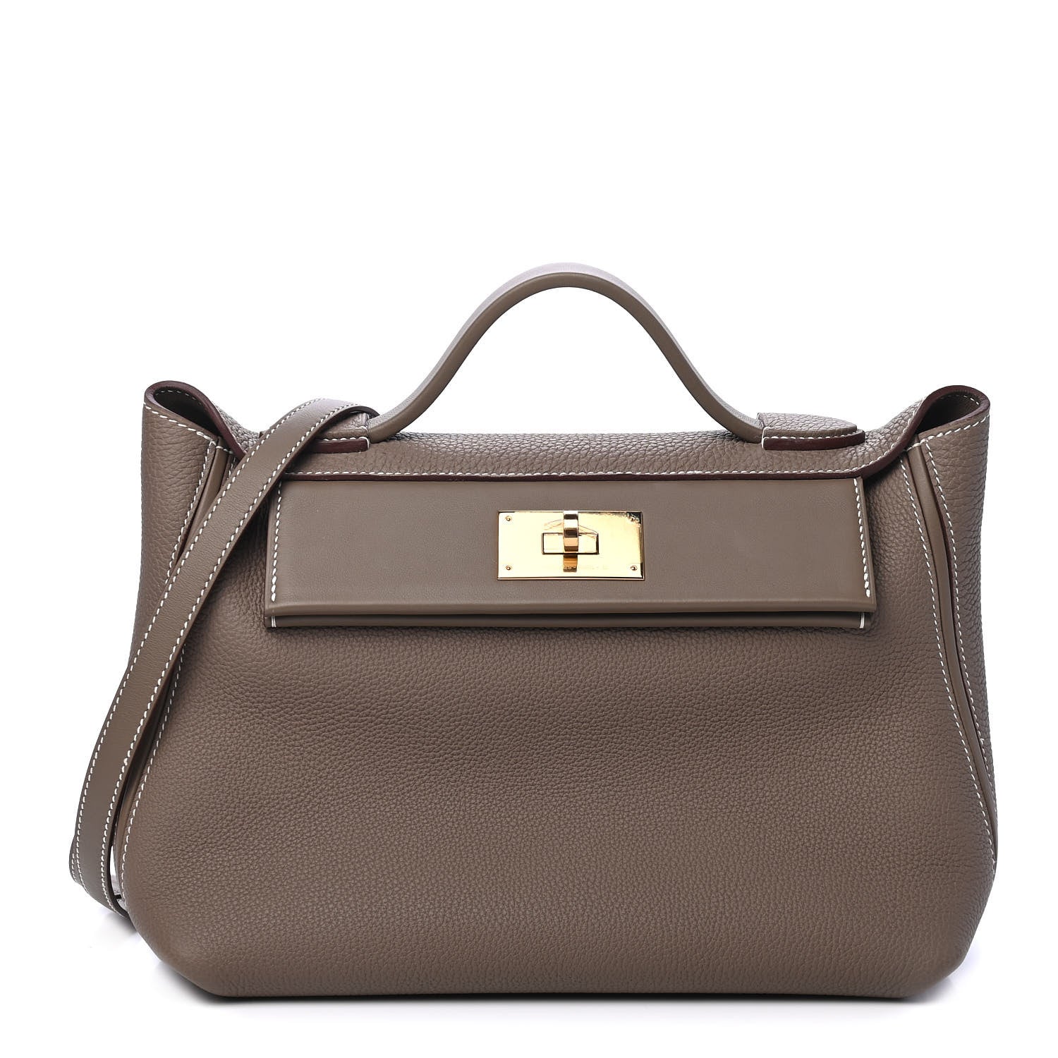 Hermes Taurillon Maurice Swift 24/24 29 Etoupe 1 of 4