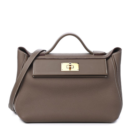 Hermes Taurillon Maurice Swift 24/24 29 Etoupe 1 of 4